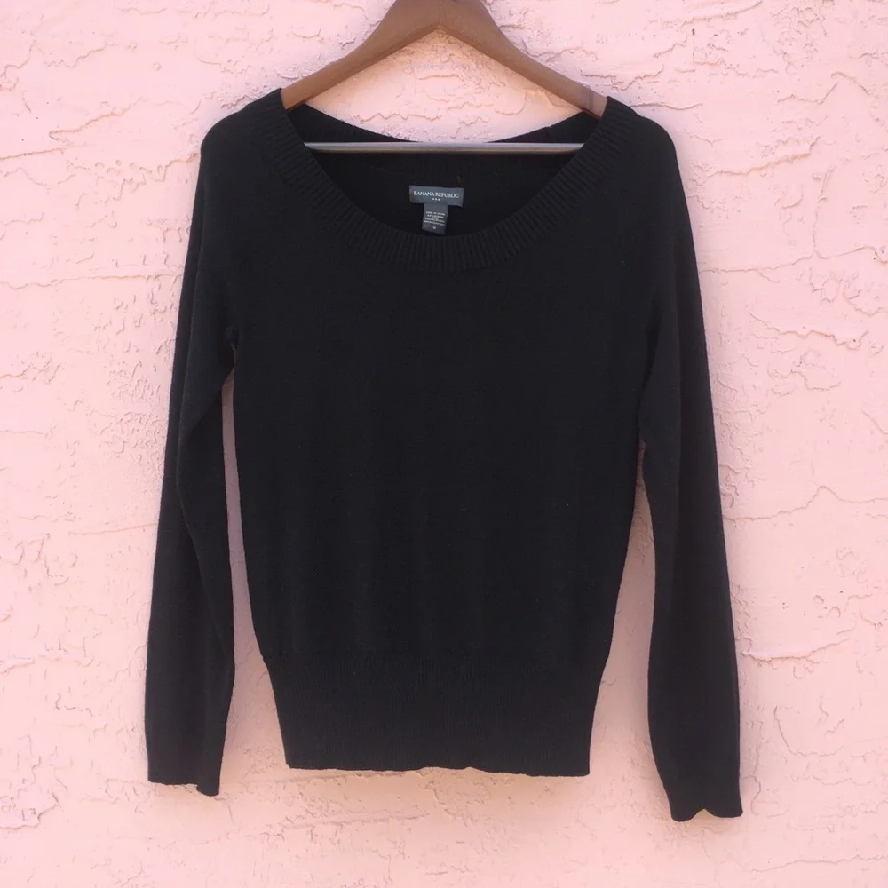 Banana Republic Black Wool Blend Sweater
